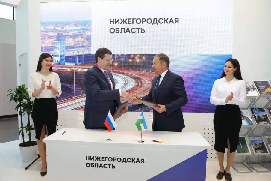 Глеб Никитин и Нормат Турсунов подписали меморандум о намерениях сотрудничества между Нижегородской и Навоийской областями