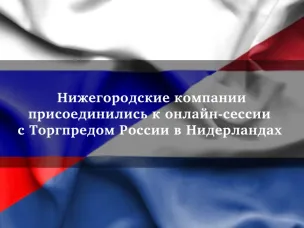 Нижегородские компании присоединились к Часу с торгпредом РФ в Королевстве Нидерландов